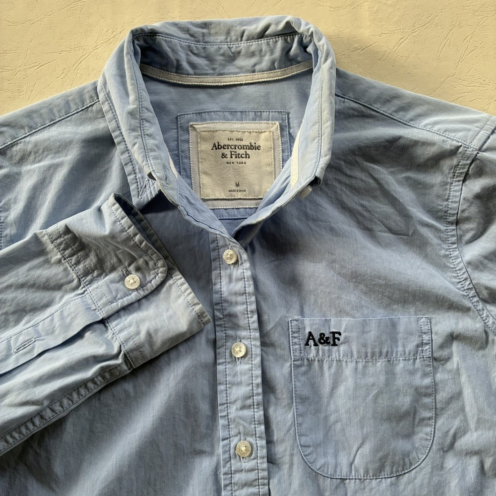 Abercrombie & Fitch Soft Oxford Shirt Button Down Blue Womens Medium
